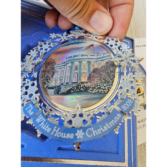White House Grover Cleveland 2009 ornament medal glitter new president Americana - Picture 6 of 7